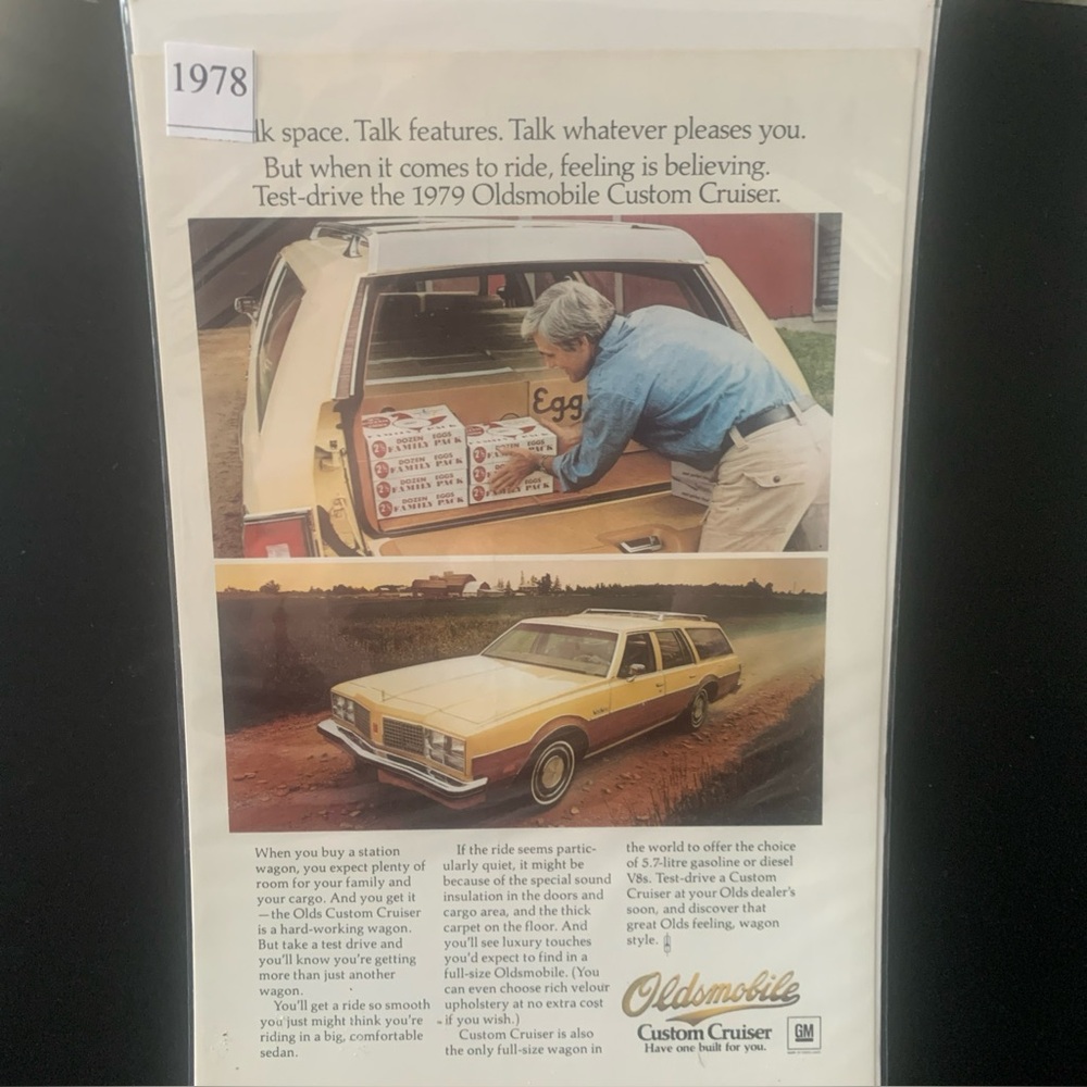 Vintage 1978 Oldsmobile Olds Custom Cruiser Ad Advertisement